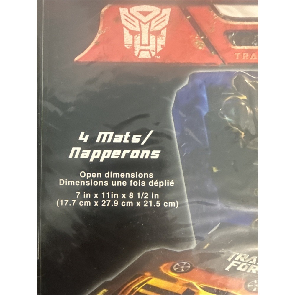 Transformers 2007‎ Pop-up Activity Place Mats 4 car Bumblebee Paper Art decor - Picture 2 of 5